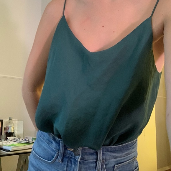 Free people, emerald green body suit with snaps - Picture 1 of 4